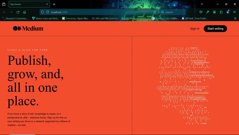 Medium UI Clone
